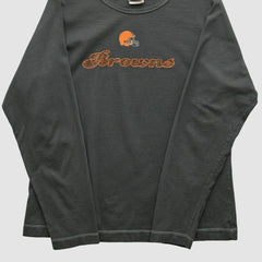 Cleveland Browns NFL 2000s Long Sleeve T-shirt Charcoal Vintage - Fanatics