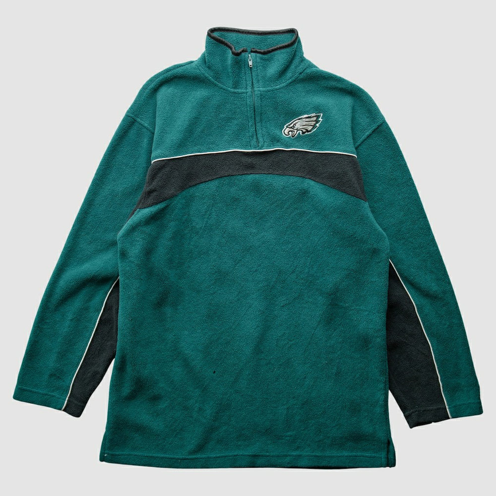 Philadelphia Eagles NFL 2000s 1/4 Zip Sweatshirt Green Vintage - Fanatics