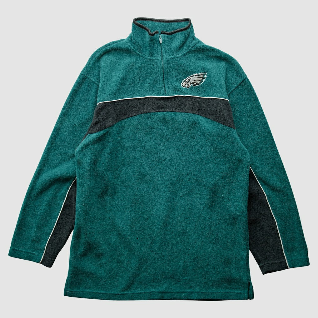 Philadelphia Eagles NFL 2000s 1/4 Zip Sweatshirt Green Vintage - Fanatics