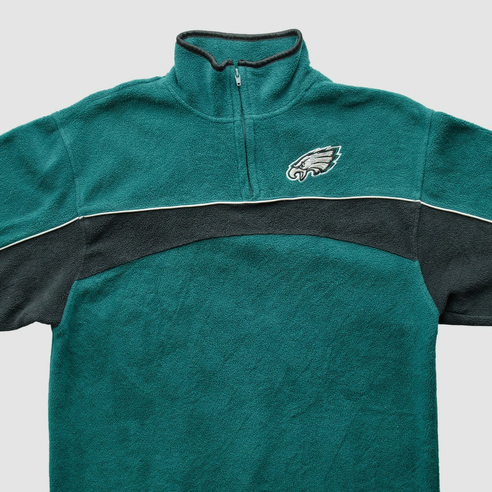 Philadelphia Eagles NFL 2000s 1/4 Zip Sweatshirt Green Vintage - Fanatics