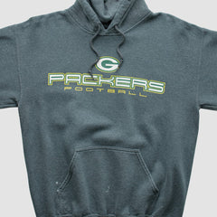 Green Bay Packers 2000s Hooded Pullover Sweatshirt Dark Heather Gray Vintage - Fanatics