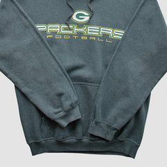 Green Bay Packers 2000s Hooded Pullover Sweatshirt Dark Heather Gray Vintage - Fanatics
