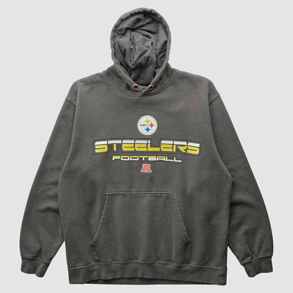 Pittsburgh Steelers NFL 2010s Hooded Pullover Sweatshirt Gray Vintage - Fanatics