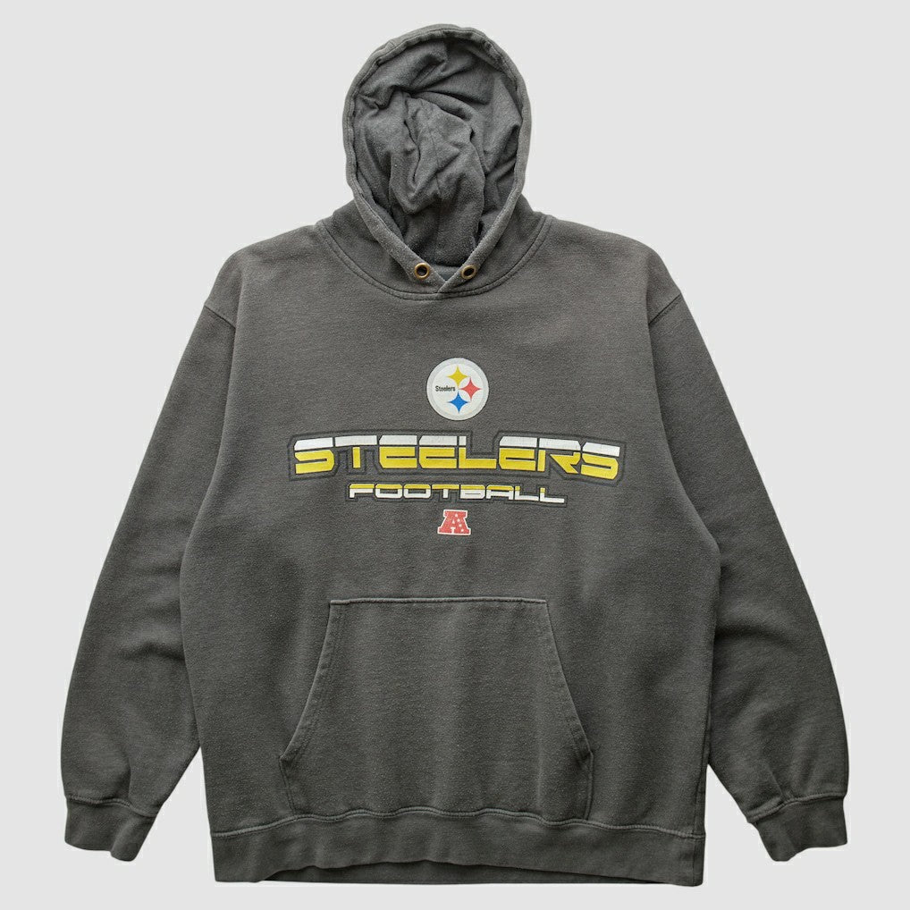 Pittsburgh Steelers NFL 2010s Hooded Pullover Sweatshirt Gray Vintage - Fanatics