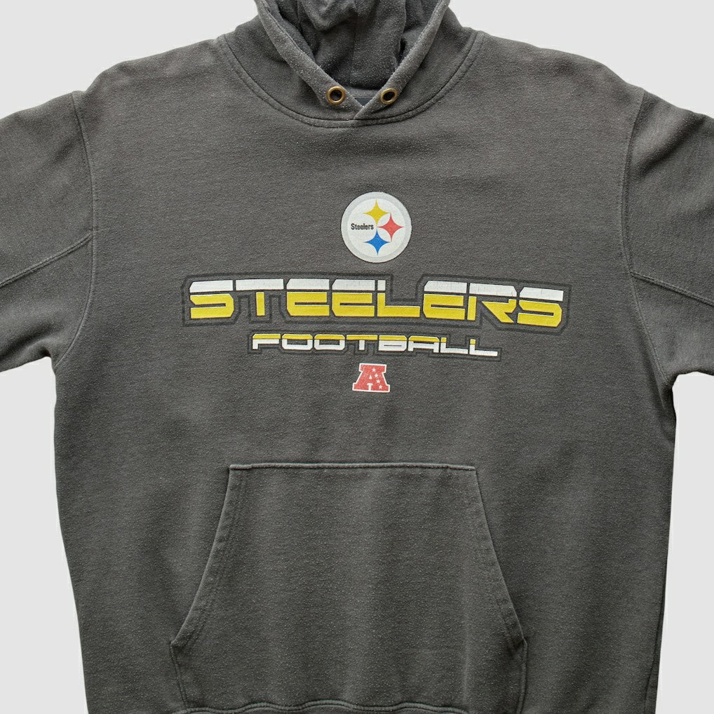 Pittsburgh Steelers NFL 2010s Hooded Pullover Sweatshirt Gray Vintage - Fanatics