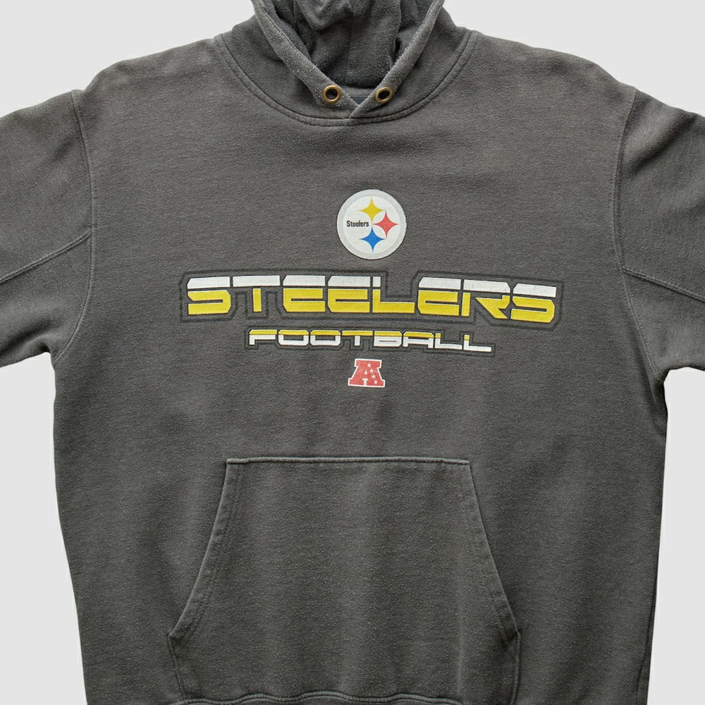 Pittsburgh Steelers NFL 2010s Hooded Pullover Sweatshirt Gray Vintage - Fanatics