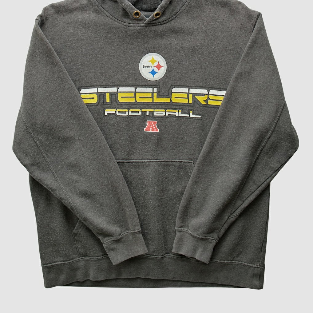 Pittsburgh Steelers NFL 2010s Hooded Pullover Sweatshirt Gray Vintage - Fanatics