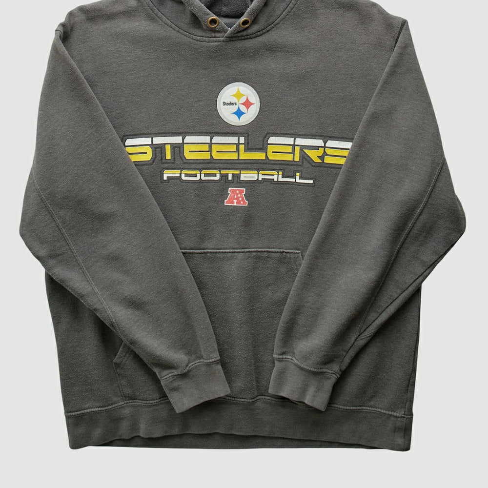 Pittsburgh Steelers NFL 2010s Hooded Pullover Sweatshirt Gray Vintage - Fanatics