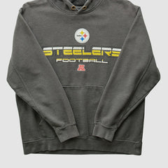 Pittsburgh Steelers NFL 2010s Hooded Pullover Sweatshirt Gray Vintage - Fanatics
