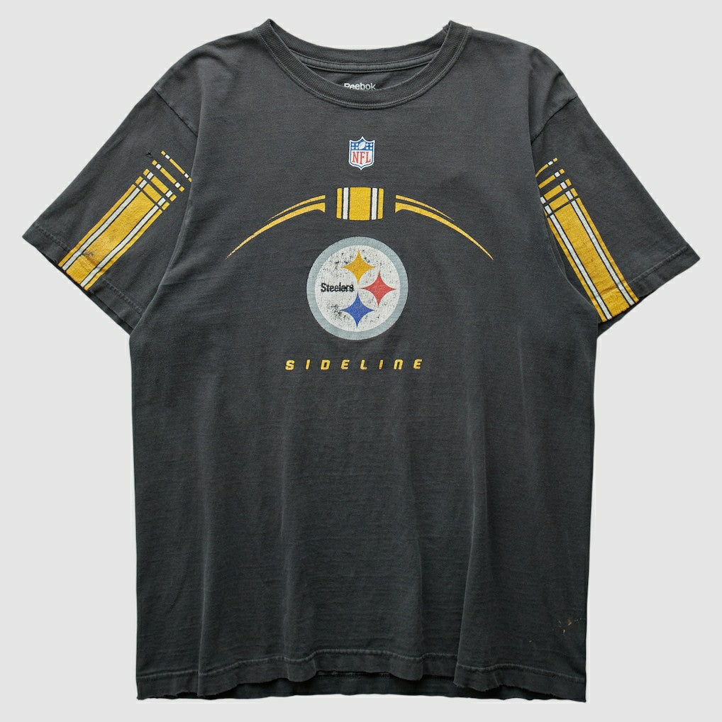 Pittsburgh Steelers Reebok 2000s T-shirt Charcoal Vintage - Fanatics