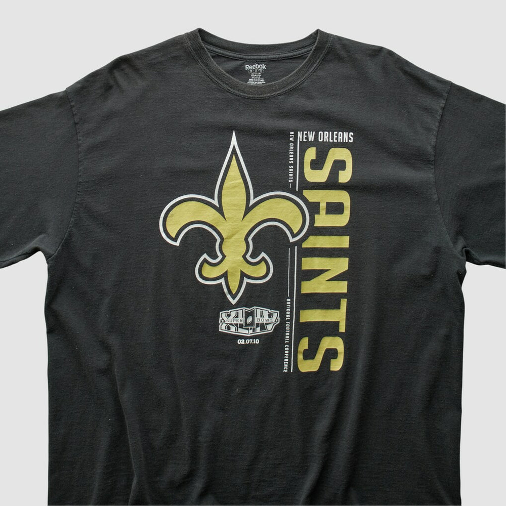 New Orleans Saints Reebok 2010 T-shirt Black Vintage - Fanatics