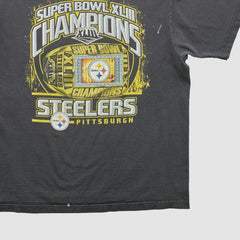 Pittsburgh Steelers Reebok 2009 T-shirt Black Vintage - Fanatics