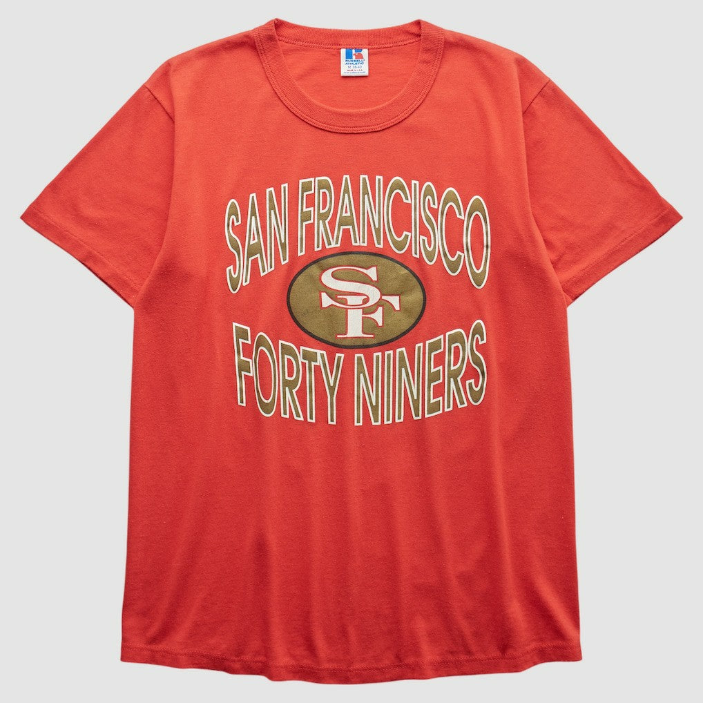 San Francisco 49ers Russell 90s T-shirt Red Vintage - Fanatics