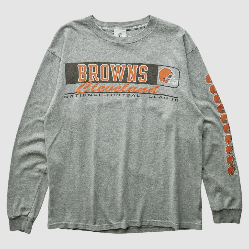 Cleveland Browns NFL 2000s Long Sleeve T-shirt Heather Gray Vintage - Fanatics