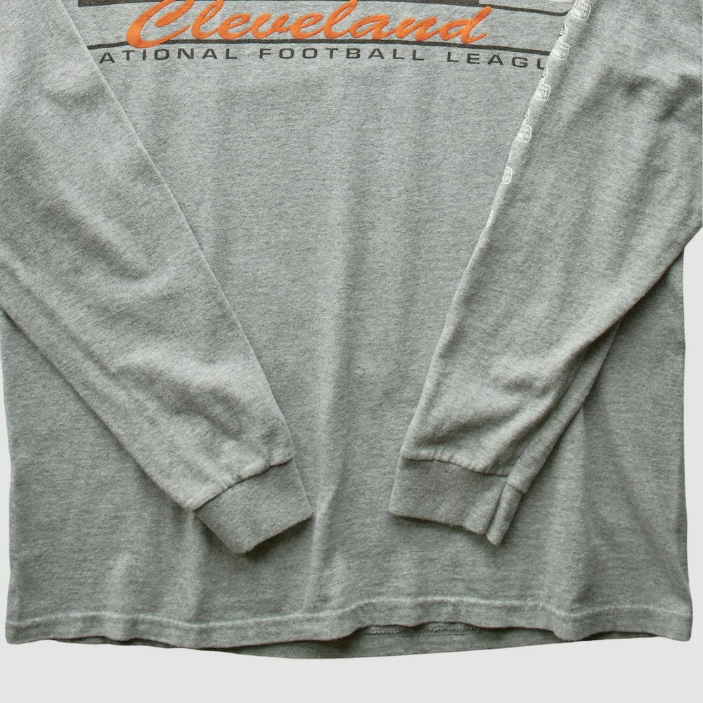 Cleveland Browns NFL 2000s Long Sleeve T-shirt Heather Gray Vintage - Fanatics