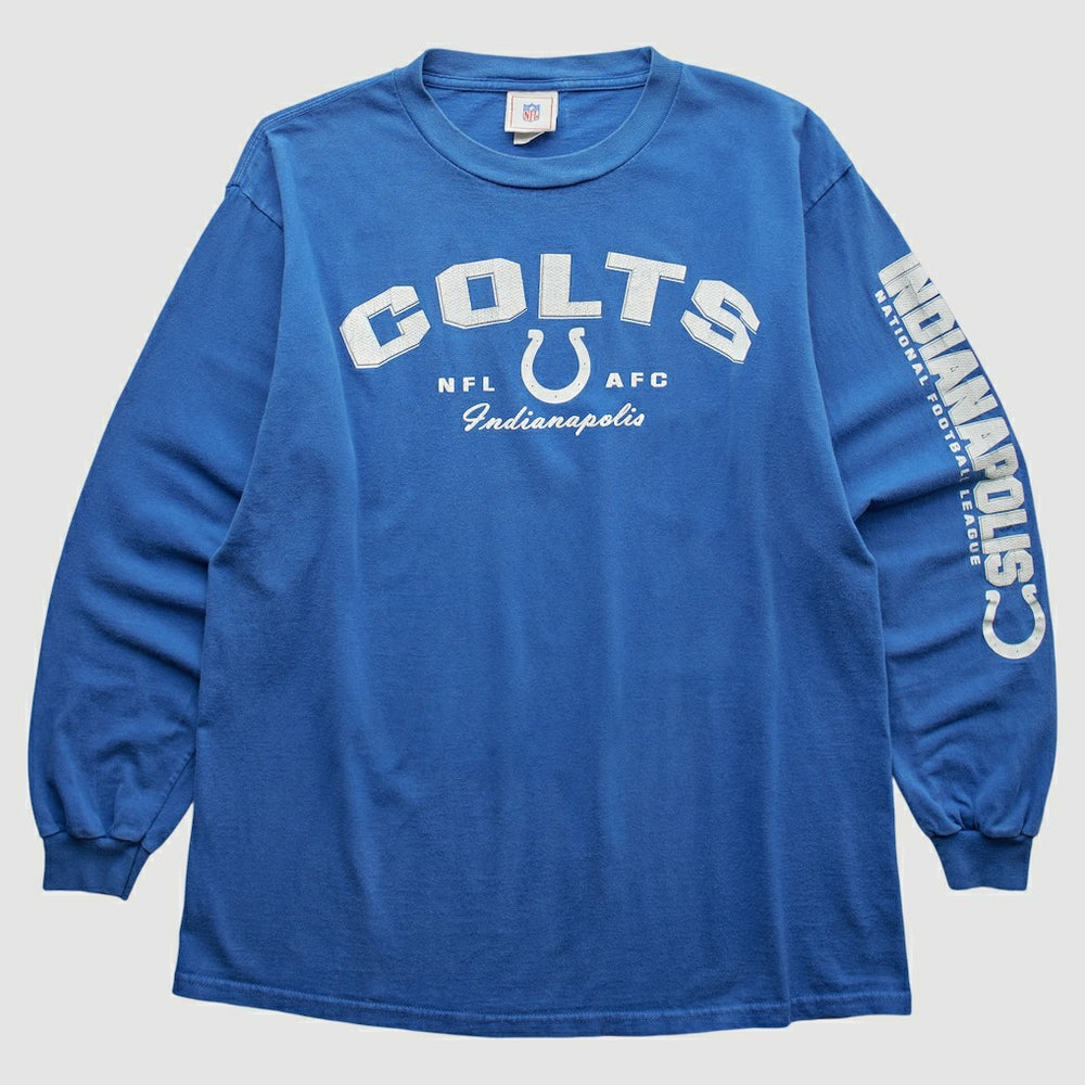 Indianapolis Colts NFL 2000s Long Sleeve T-shirt Blue Vintage - Fanatics