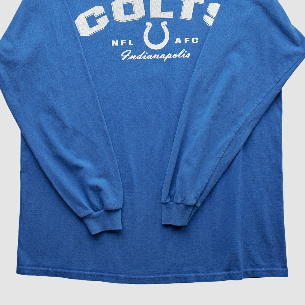 Indianapolis Colts NFL 2000s Long Sleeve T-shirt Blue Vintage - Fanatics