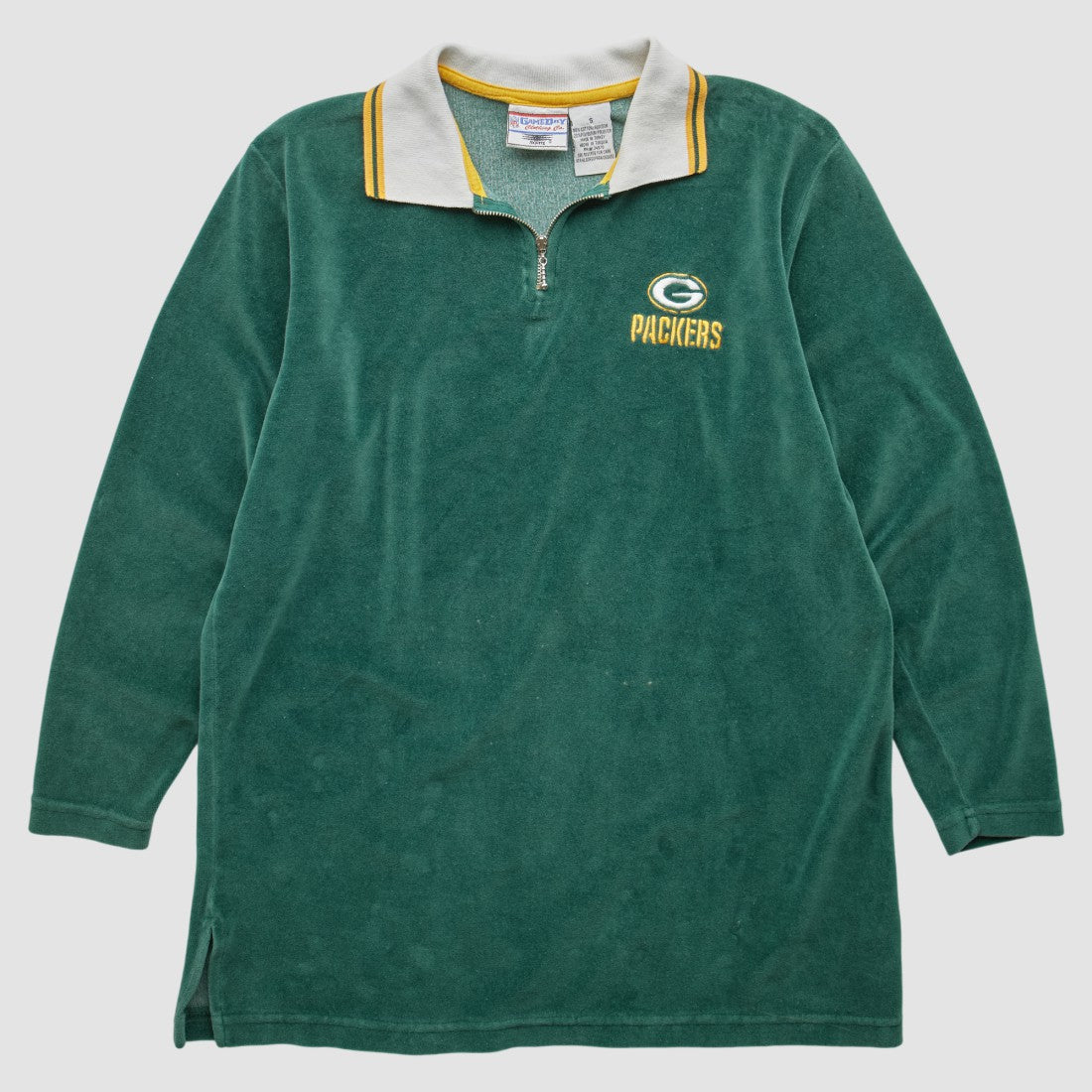 Green Bay Packers Game Day Clothing 90s 1/4 Zip Sweatshirt Green Vintage - Fanatics