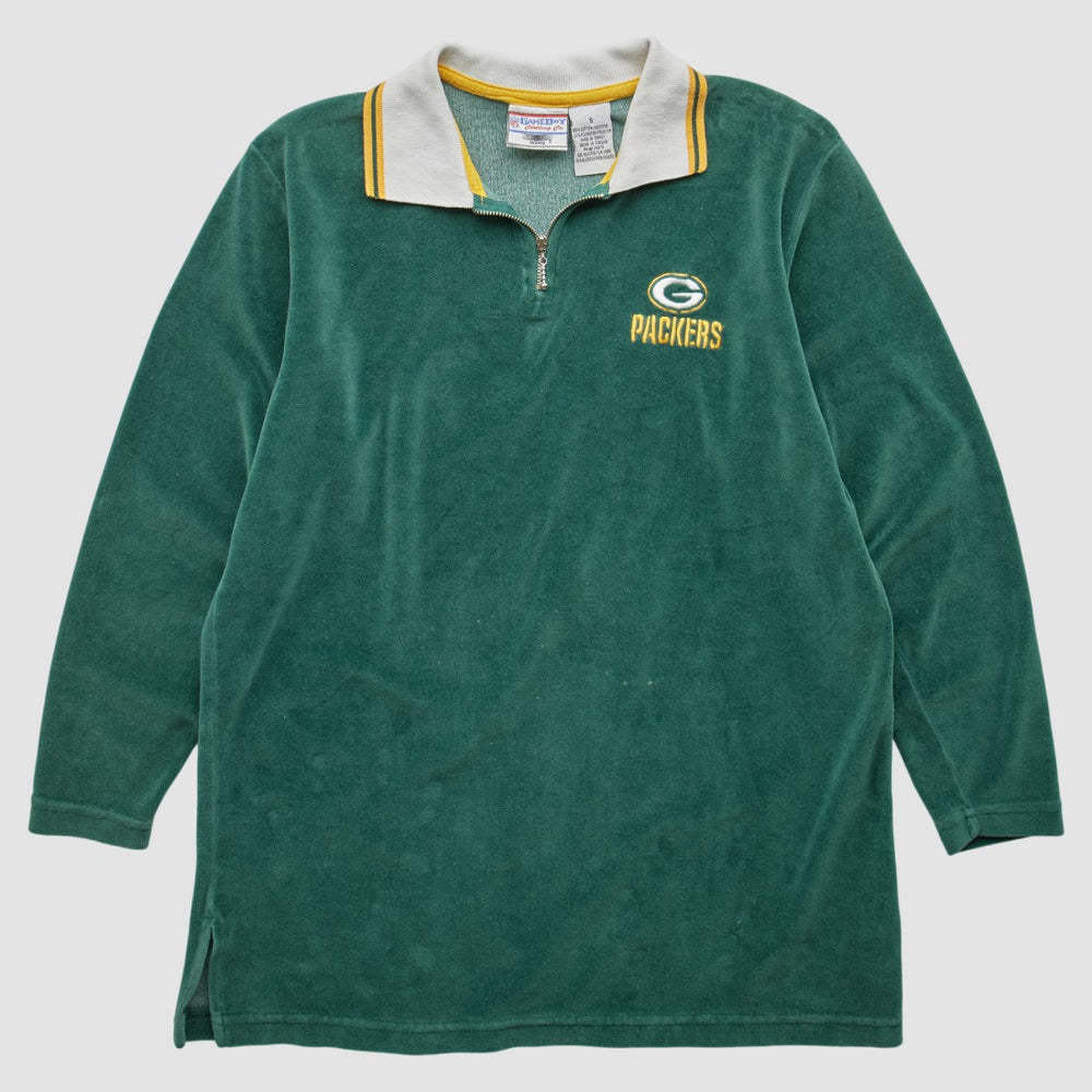 Green Bay Packers Game Day Clothing 90s 1/4 Zip Sweatshirt Green Vintage - Fanatics