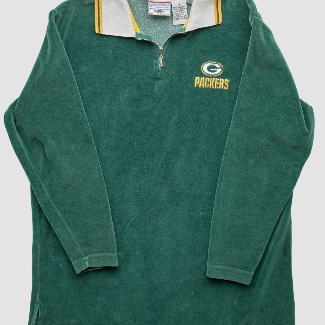 Green Bay Packers Game Day Clothing 90s 1/4 Zip Sweatshirt Green Vintage - Fanatics