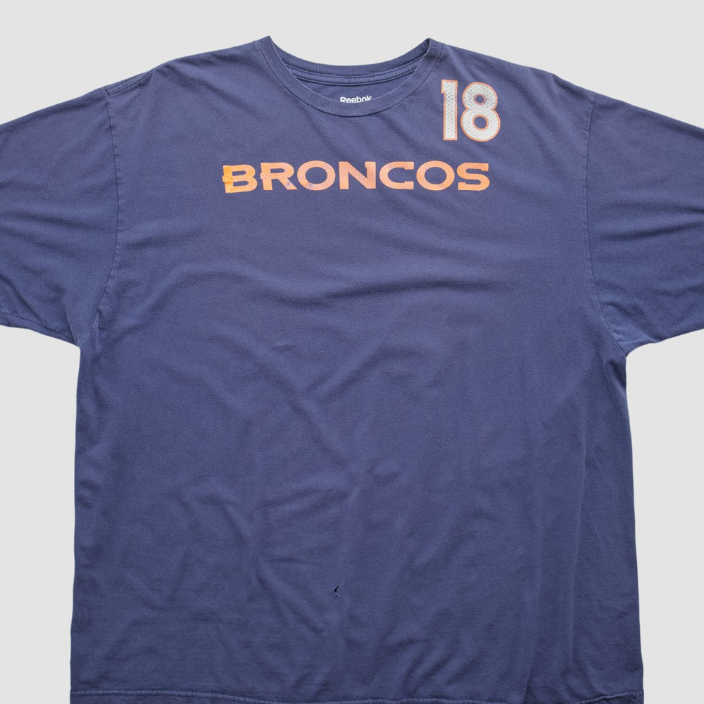 Denver Broncos Reebok 2010s T-shirt Navy Vintage - Fanatics