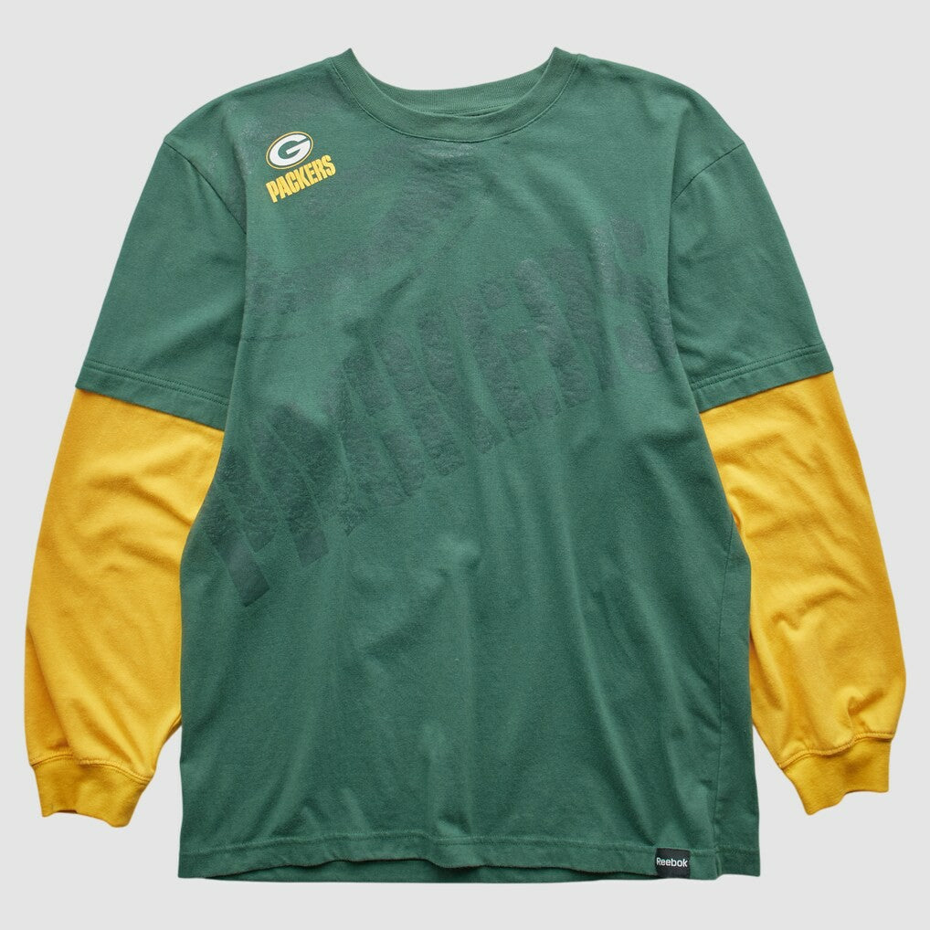 Green Bay Packers 2000s Long Sleeve T-shirt Green Vintage - Fanatics