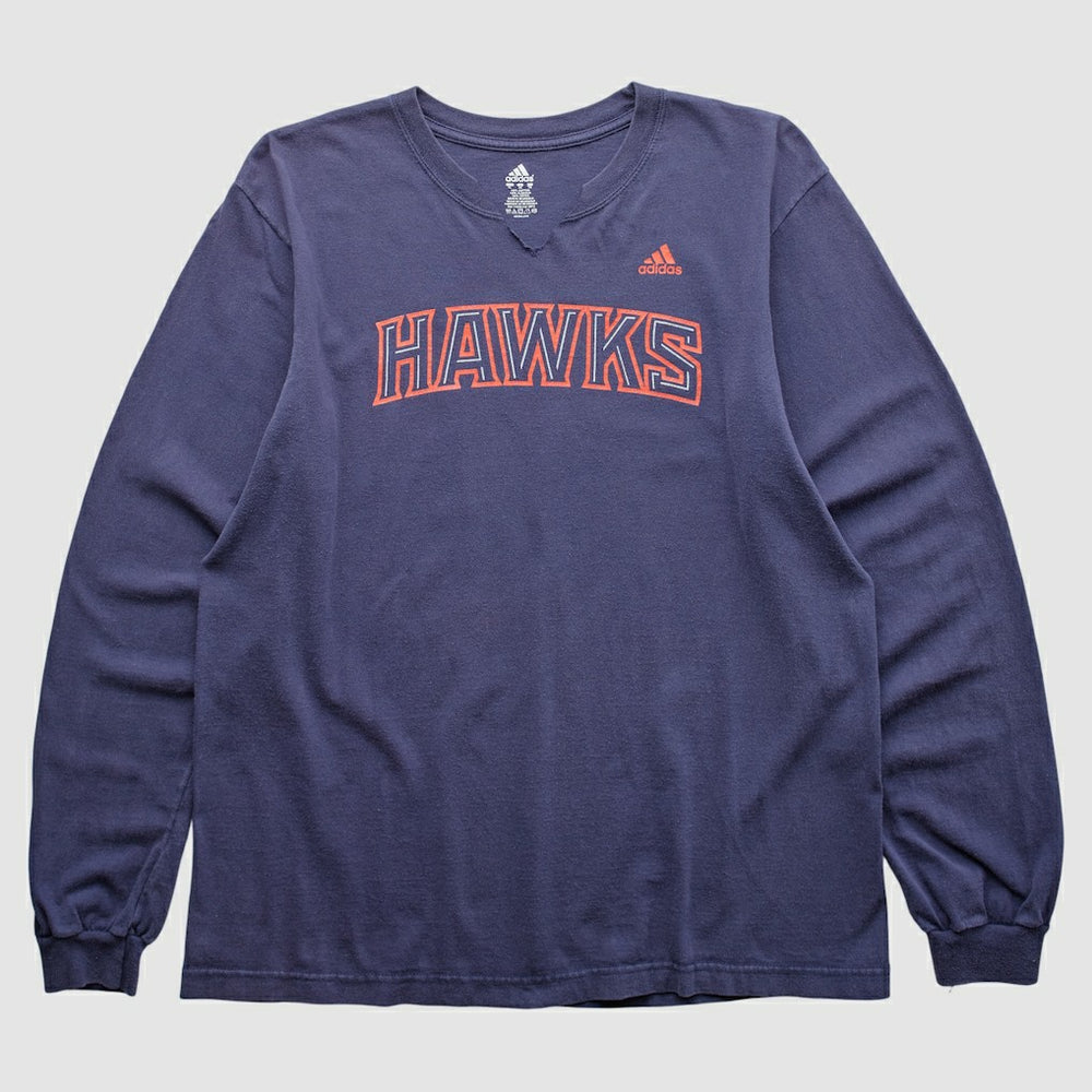 Adidas - Atlanta Hawks 2000s Long Sleeve T-shirt - Navy Vintage