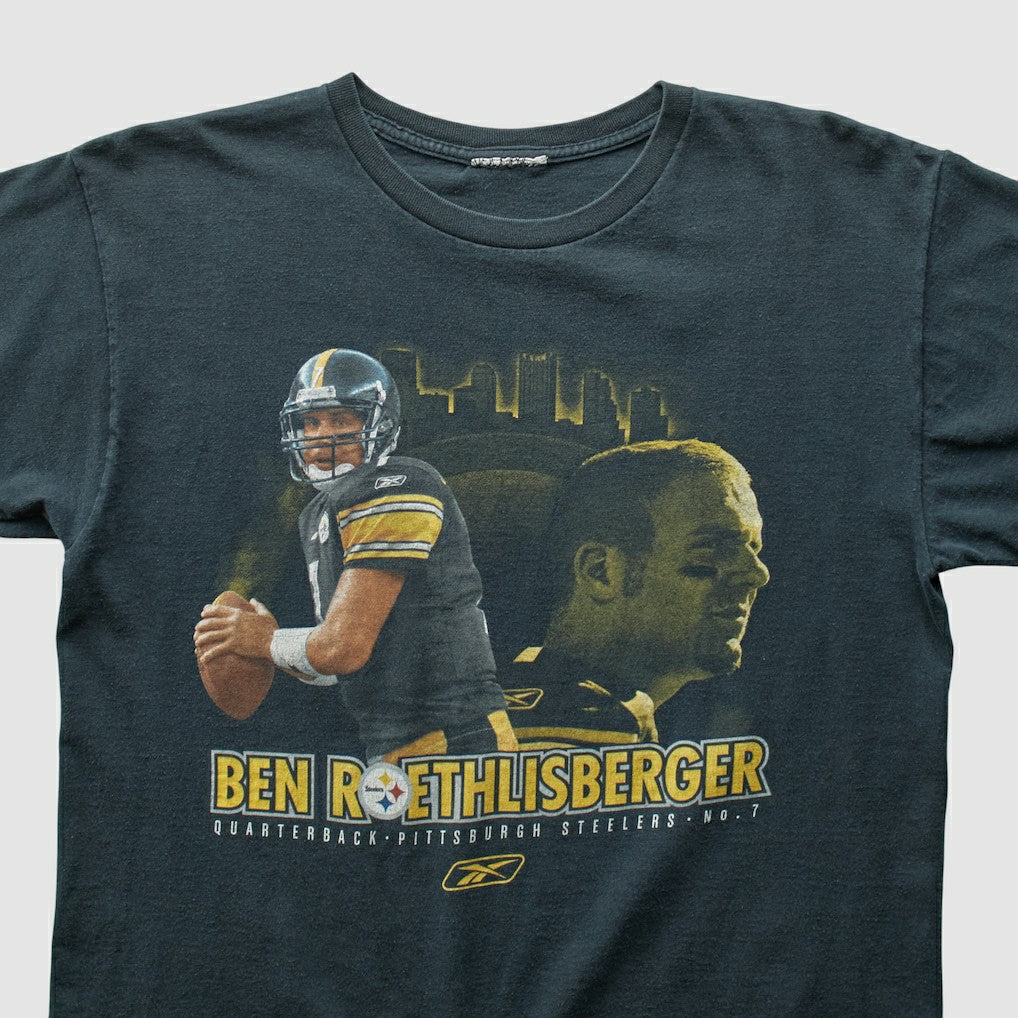 Pittsburgh Steelers Reebok 2000s T-shirt Black Vintage - Fanatics