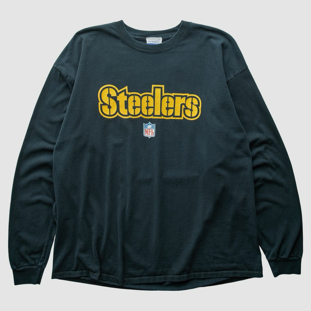 Pittsburgh Steelers Reebok 2000s Long Sleeve T-shirt Black Vintage - Fanatics