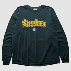Pittsburgh Steelers Reebok 2000s Long Sleeve T-shirt Black Vintage - Fanatics