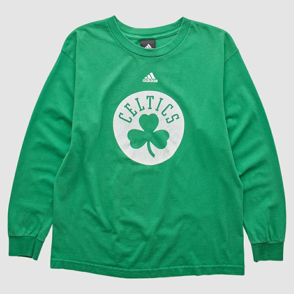 Adidas - Boston Celtics 2010s Long Sleeve T-shirt - Green Vintage