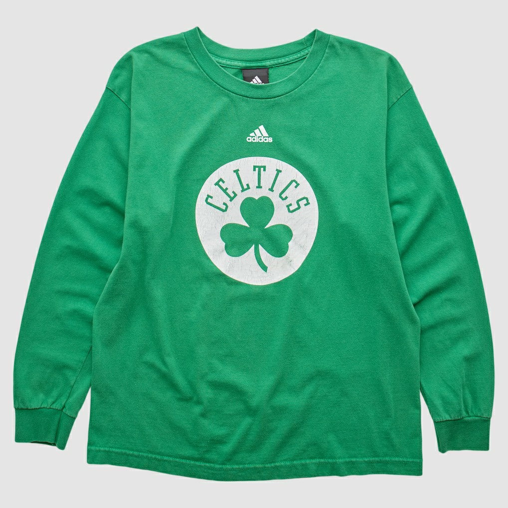 Adidas - Boston Celtics 2010s Long Sleeve T-shirt - Green Vintage
