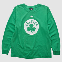 Adidas - Boston Celtics 2010s Long Sleeve T-shirt - Green Vintage