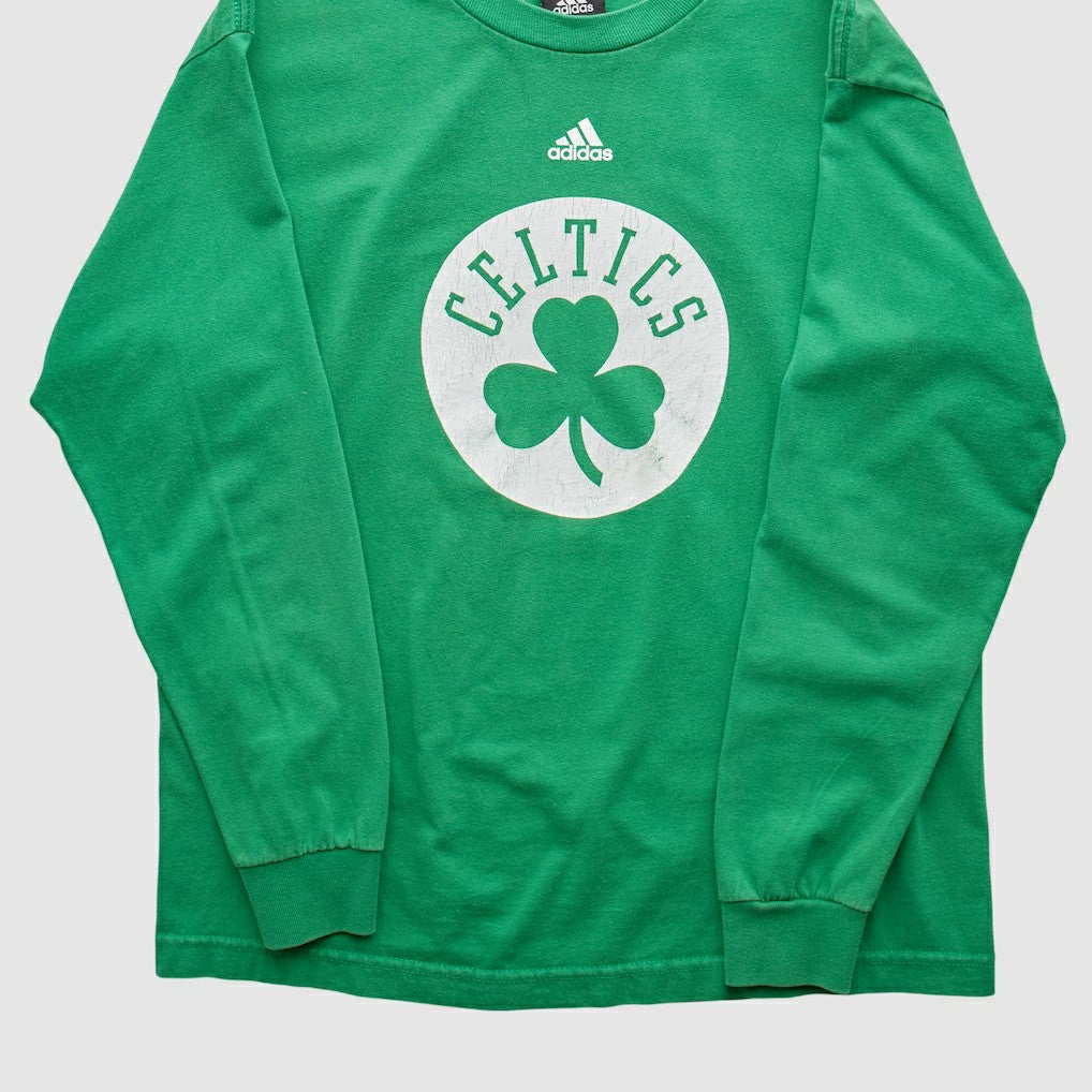 Adidas - Boston Celtics 2010s Long Sleeve T-shirt - Green Vintage