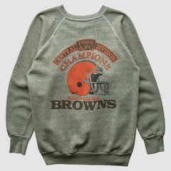 Cleveland Browns 1986 Pullover Sweatshirt Olive Vintage - Fanatics