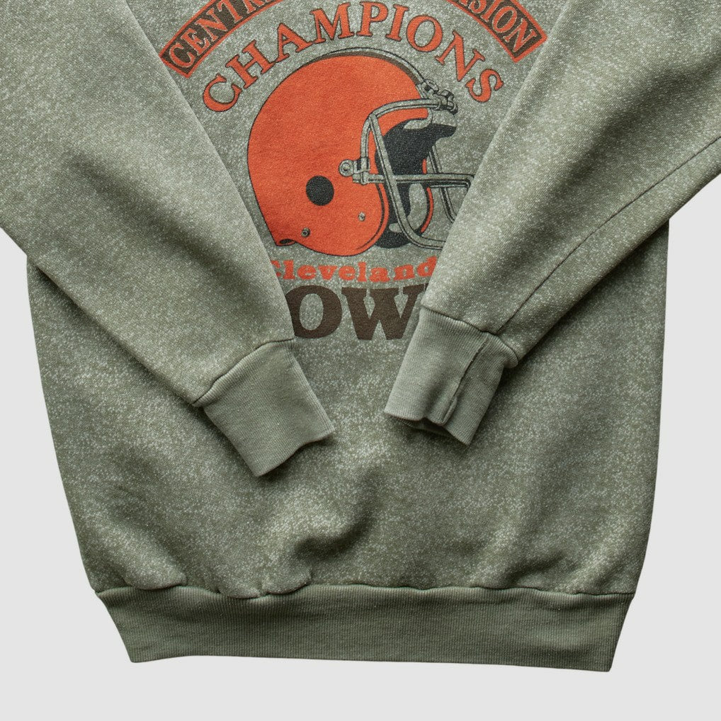 Cleveland Browns 1986 Pullover Sweatshirt Olive Vintage - Fanatics