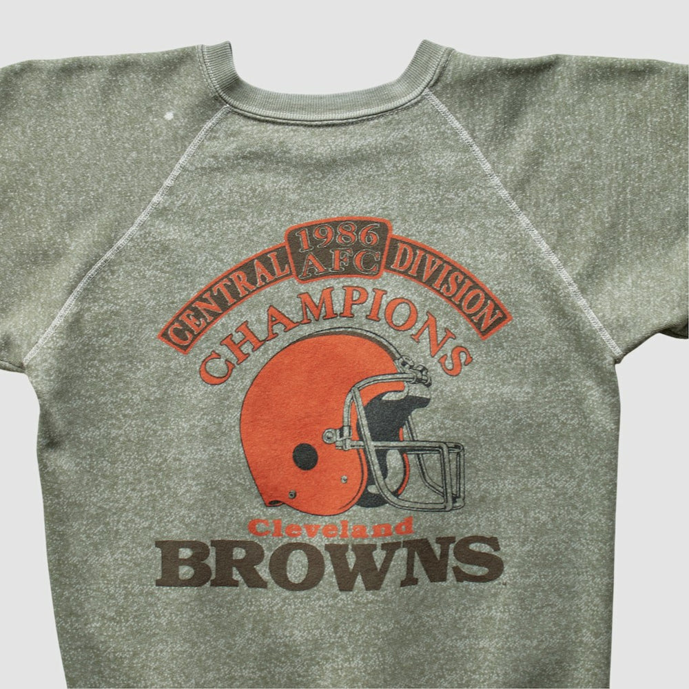 Cleveland Browns 1986 Pullover Sweatshirt Olive Vintage - Fanatics