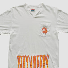 Tampa Bay Buccaneers Nutmeg Mills 90s T-shirt White Vintage - Fanatics