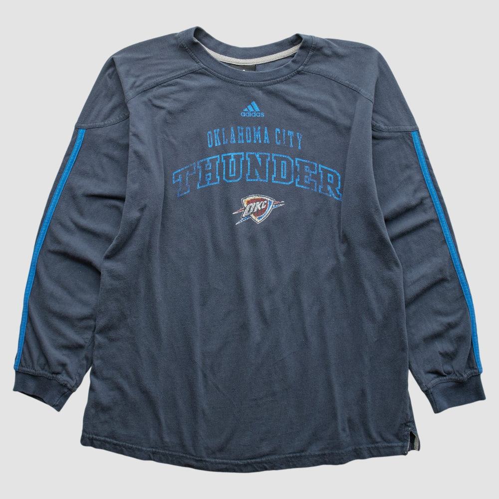 Adidas - Oklahoma City Thunder 2010s Long Sleeve T-shirt - Navy Vintage