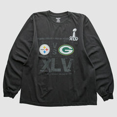 Superbowl XLV Reebok 2011 Long Sleeve T-shirt Black Vintage - Fanatics