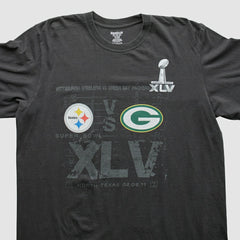 Superbowl XLV Reebok 2011 Long Sleeve T-shirt Black Vintage - Fanatics