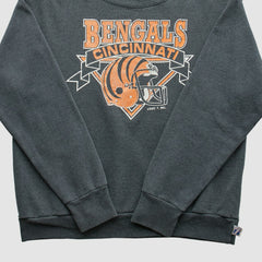 Cincinnati Bengals Logo 7 80s Pullover Sweatshirt Charcoal Vintage - Fanatics