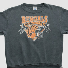 Cincinnati Bengals Logo 7 80s Pullover Sweatshirt Charcoal Vintage - Fanatics