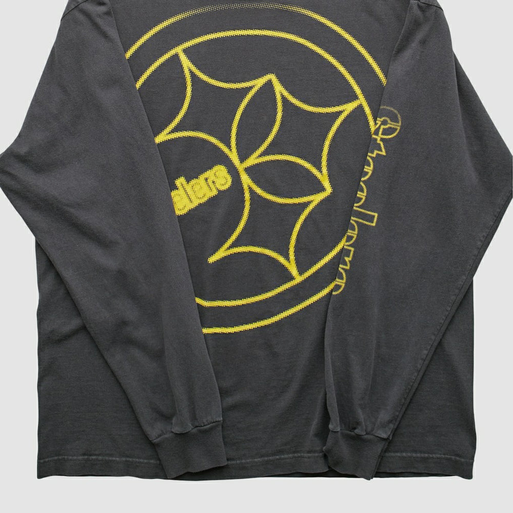 Pittsburgh Steelers Reebok 2000s Long Sleeve T-shirt Charcoal Vintage - Fanatics