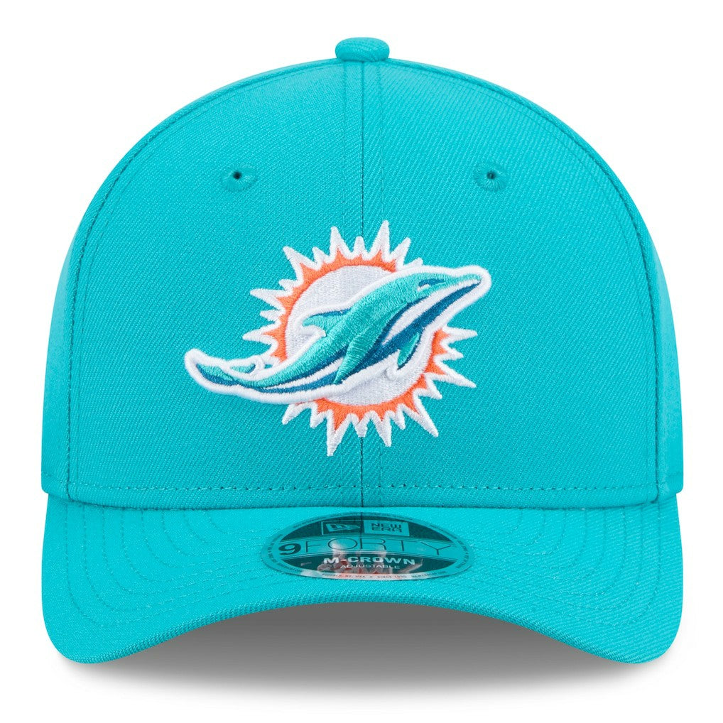 Miami Dolphins New Era Spain Side Patch 9FORTY M-Crown Adjustable Hat Aqua - NFL