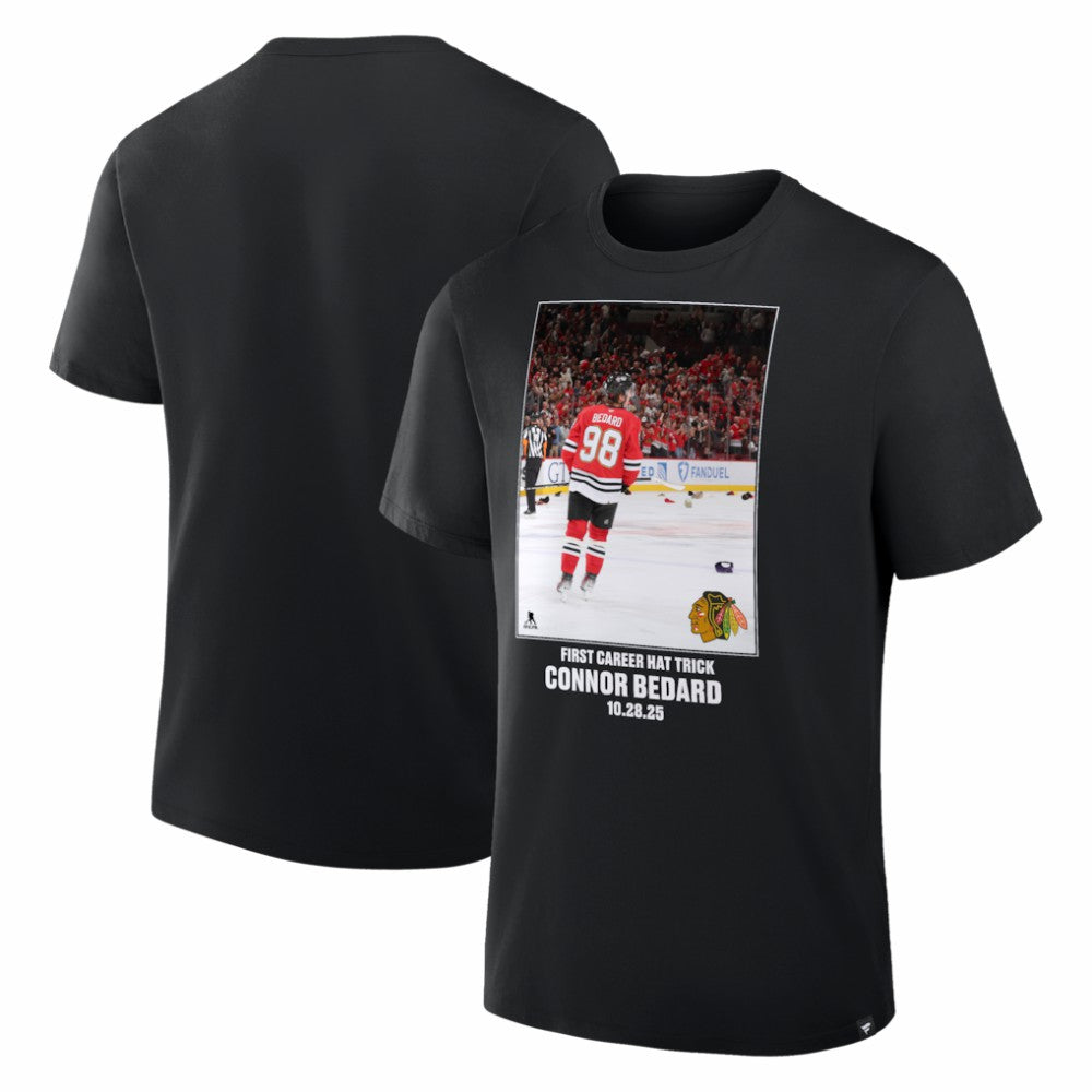 Connor Bedard Chicago Blackhawks Legacy Milestone T-Shirt Black