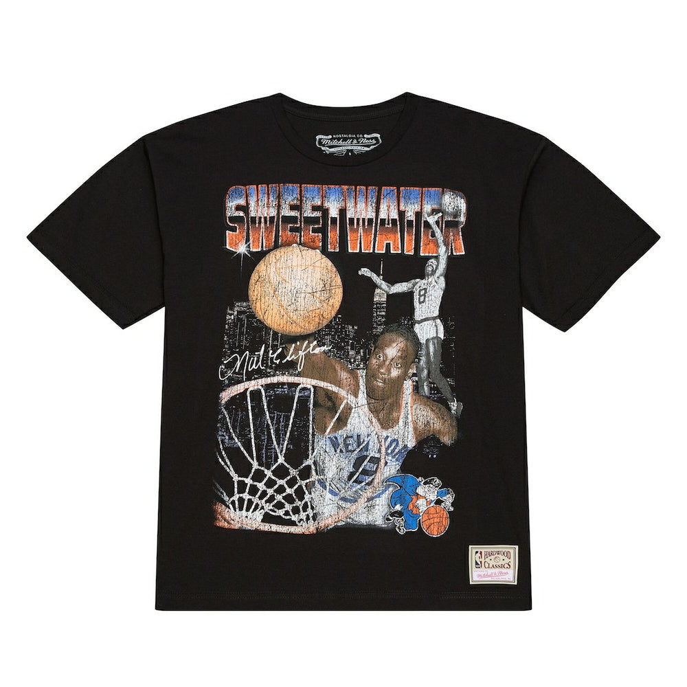 Mitchell & Ness - Nathaniel Clifton New York Knicks 75th Anniversary Pioneers Player T-Shirt - Black