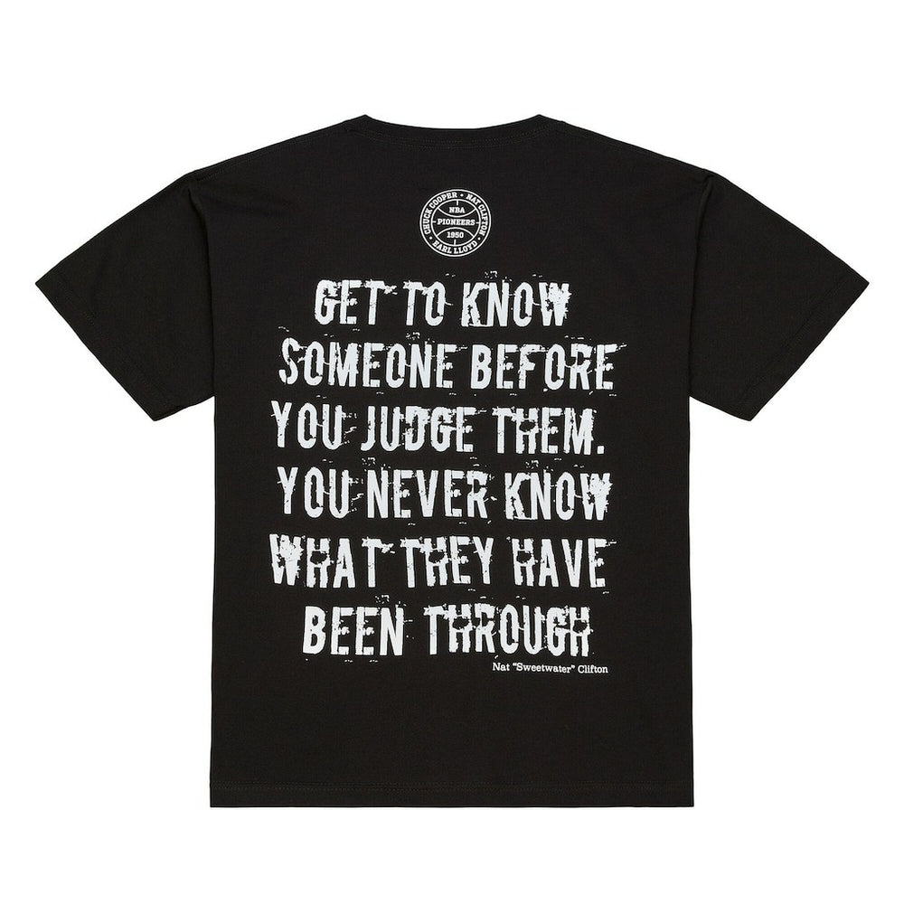 Mitchell & Ness - Nathaniel Clifton New York Knicks 75th Anniversary Pioneers Player T-Shirt - Black