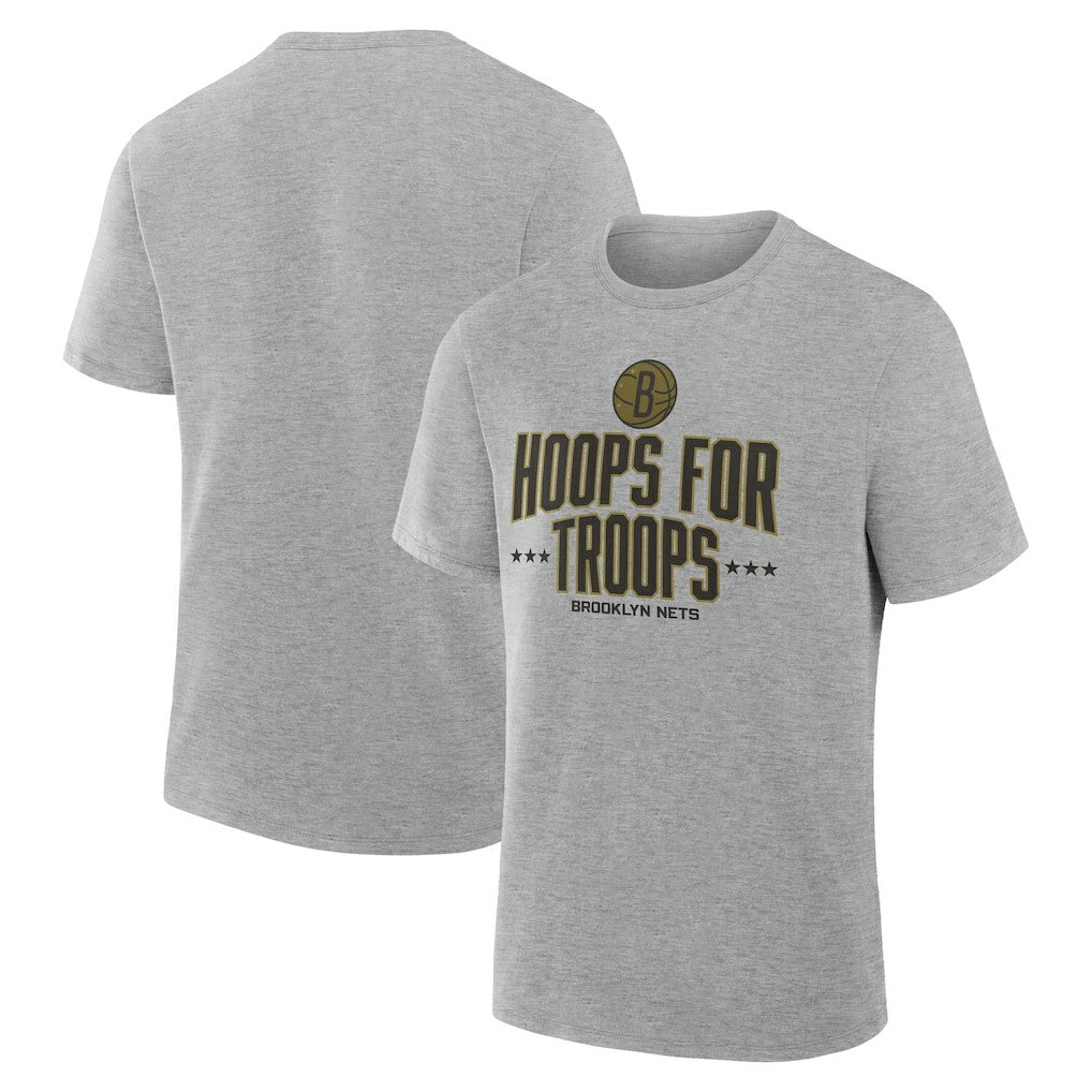NBA - Brooklyn Nets Hoops For Troops T-Shirt - Gray