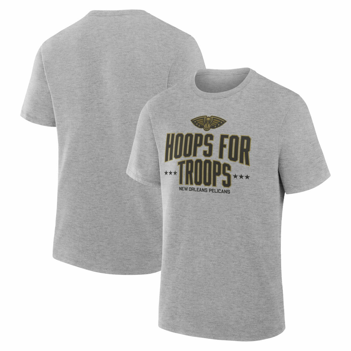 NBA - New Orleans Pelicans Hoops For Troops T-Shirt - Gray